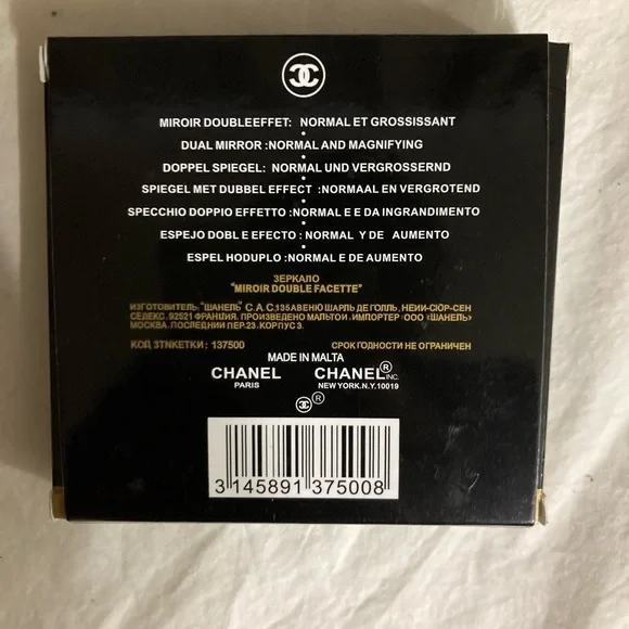 CHANEL Miroir Double Facettes in Black and Gold